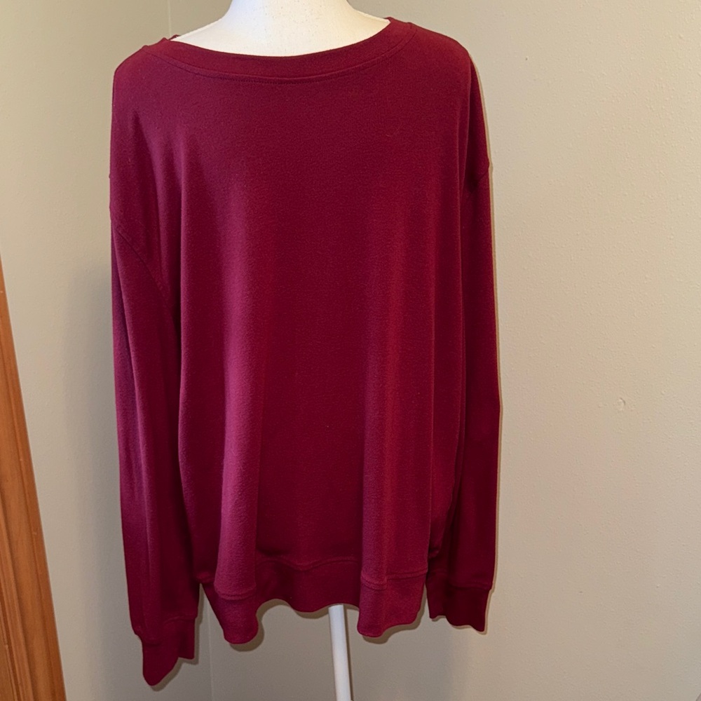 Crimson Red Men’s Long Sleeve Henley XL